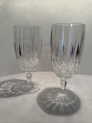 2 ~ Mikasa Old Dublin Crystal Ice Tea Water Goblets  7 3/8 