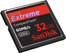 Sandisk Extreme 32gb 60mb/s CompactFlash Memory Card
