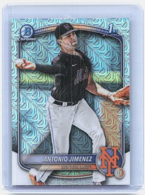 2025 Bowman Draft #BDC-56 Antonio Jimenez Chrome Mojo Refractor New York Mets