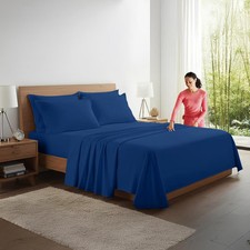 100 Organic Bamboo Viscose Sheets Set 300 Thread Count 3-pc Set Luxury