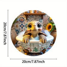 Tin Metal Signs Home D cor Turtle Bathtub Art Rustic Wall For B Bs Hotels 8x8