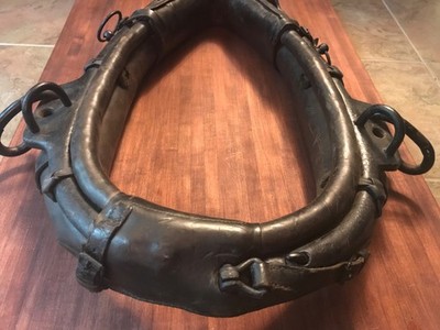 Original German Imperial Army artillery leather horse collar