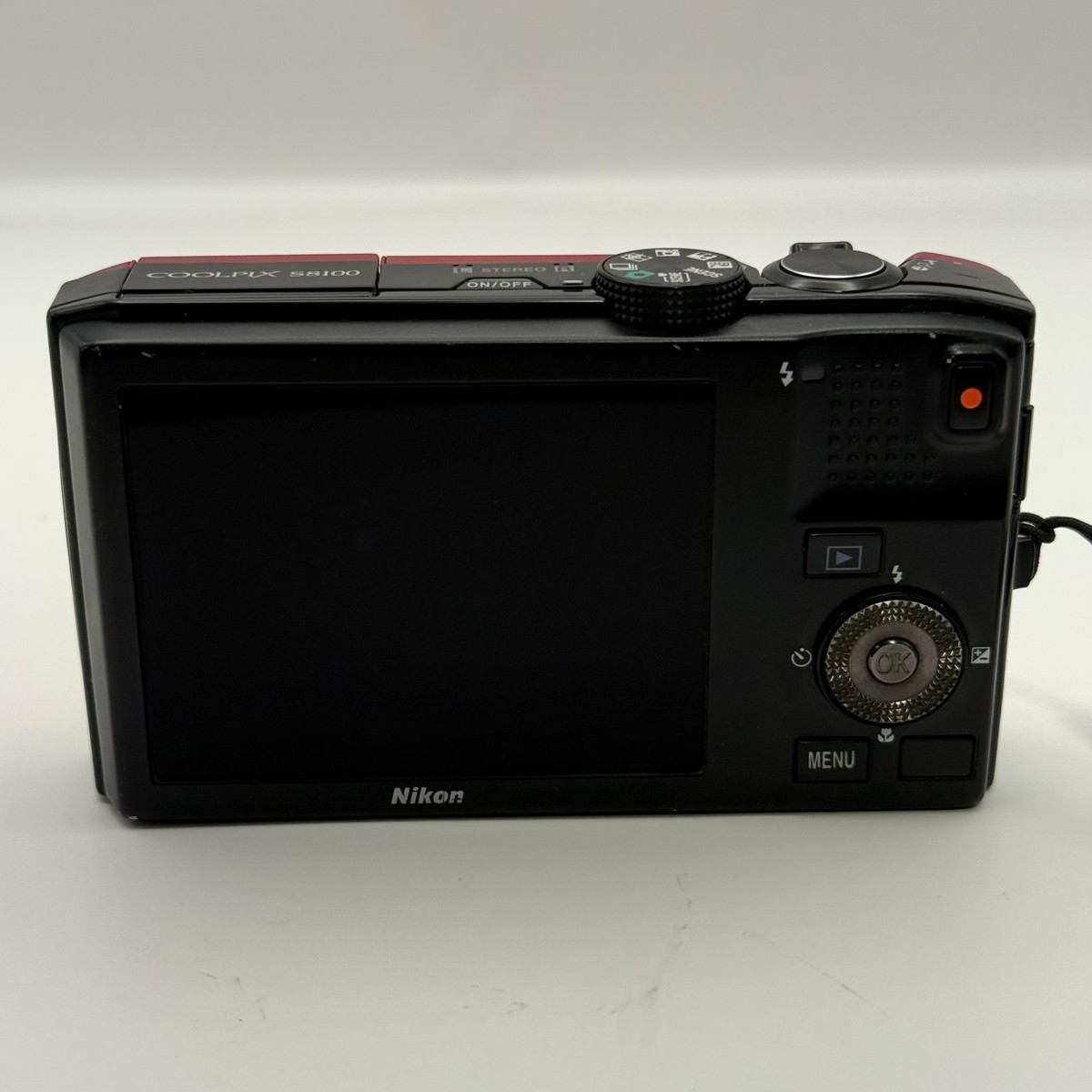 Nikon Coolpix S8100 10x 21.1MP Compact Digital Camera Red Tested