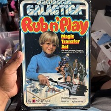 Vintage Battlestar Galactica Rub n' Play Magic Transfer Set Colorforms