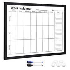 Navaris Weekly Planner White Board - 16 X 24 Magnetic Dry Erase Whiteboard