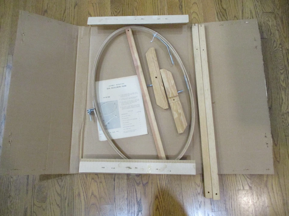 Деревянный овальный винт НАКЛОННОЕ натяжное стеганое кольцо с подставкой ЛОСКУТНОЕ ОДЕЯЛО ДЕРЕВЯННОЕ 18x27 - Изображение 3 из 3