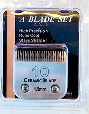  10 CERAMIC EDGE 1.5mm Steel Pet Grooming Blade Fit AG,Wahl KM5 KM10 KM2 Clipper