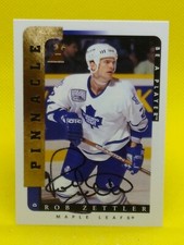 Rob Zettler 1996-97 Pinnacle Be A Player AUTOGRAPH #64 Toronto Maple Leafs