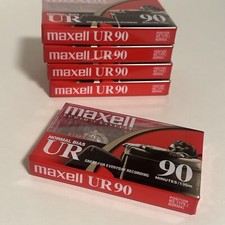 Maxell UR 90 Minutes Normal Bias UR Blank Audio Cassette Tapes Sealed Lot Of 5 L