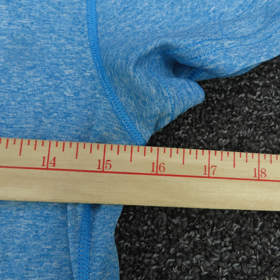 Camisa Adidas Mujer Mediana Azul Climalite Cuello en V Manga Corta Correr Gimnasio Damas Foto 3 de 4