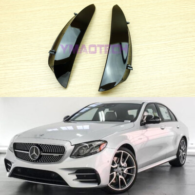 Fit BENZ W213 E-Class Front Bumper Lips Splitter 2017-2019 A Sport Gloss Black