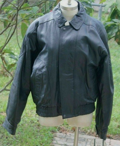 Vintage Hunt Club Leather Jacket Black 