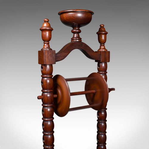 Antique Wool Winder Stand, English, Walnut, Adjustable Yarn Swift, Victorian - Picture 7 of 10