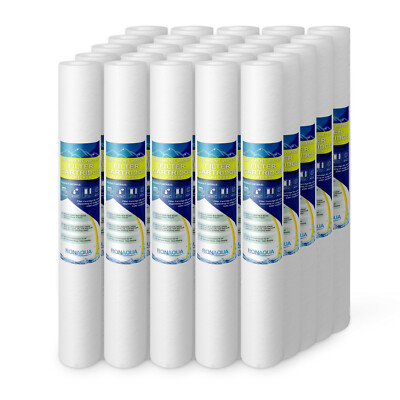 20'' x 2.5'' Sediment Water Filter 10 Micron Whole House Cartridges Set of 25