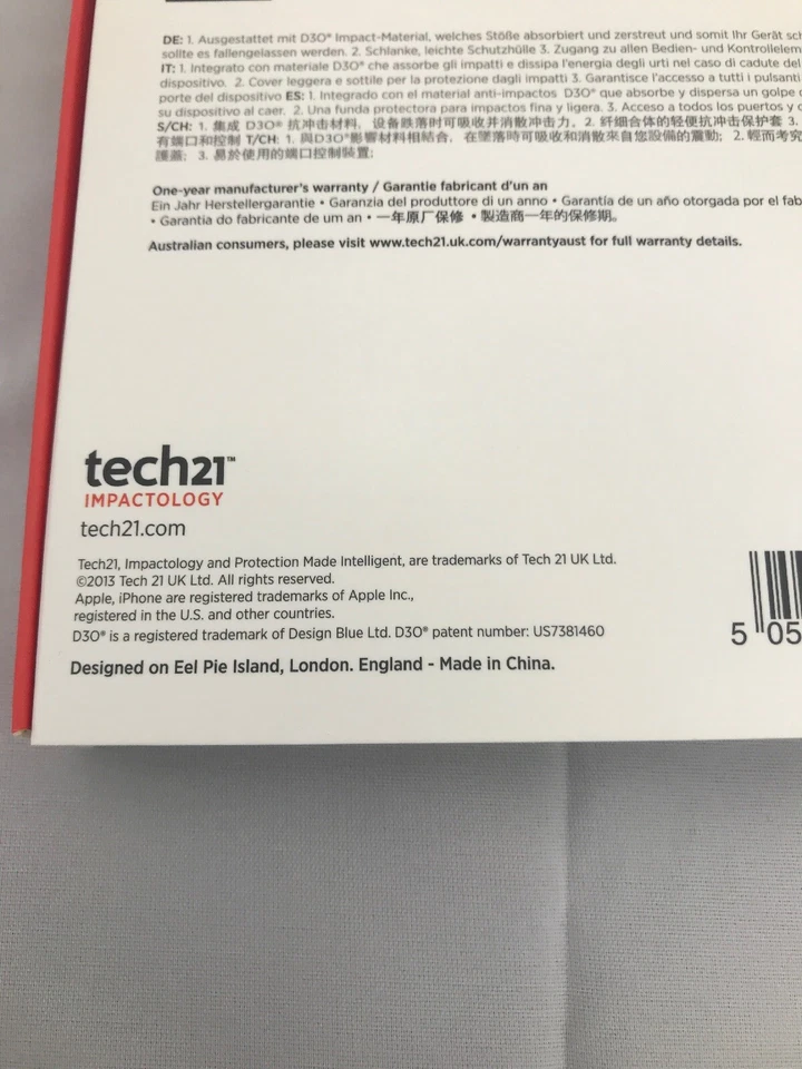 Funda Tech21 Impact Band para iPhone 5c - Transparente Lote de 5 *Nueva Sellada*  Foto 4 de 4