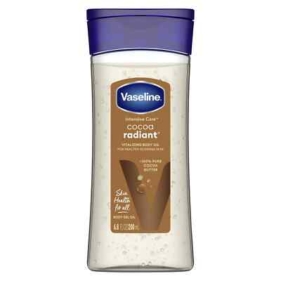 Vaseline Intensive Care Radiant Body Oil Gel with Cocoa Butter for Dry Skin, 6.8