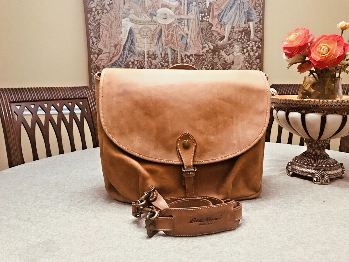 ✨レア　Vintage Eddie Bauer briefcase Y2K EDDIE BAUER Vintage Leather Briefcase / Messenger Bag