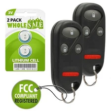 2 Replacement For 1997 1998 1999 2000 2001 Honda CR-V CRV Key Fob Remote Alarm