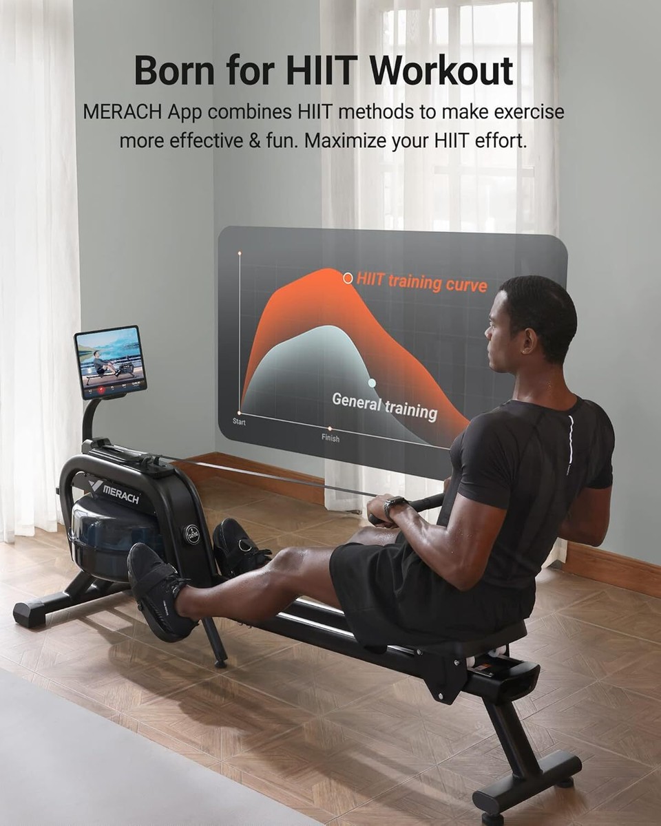 MERACH R06 Water Magnetic Rowing Machine Quiet Resistance Dual