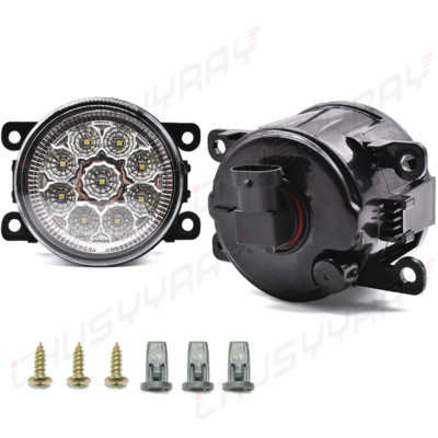 Pair LED Front Bumper Fog Light Driving Lamps For Honda Pilot 16-2018 Clear Lens