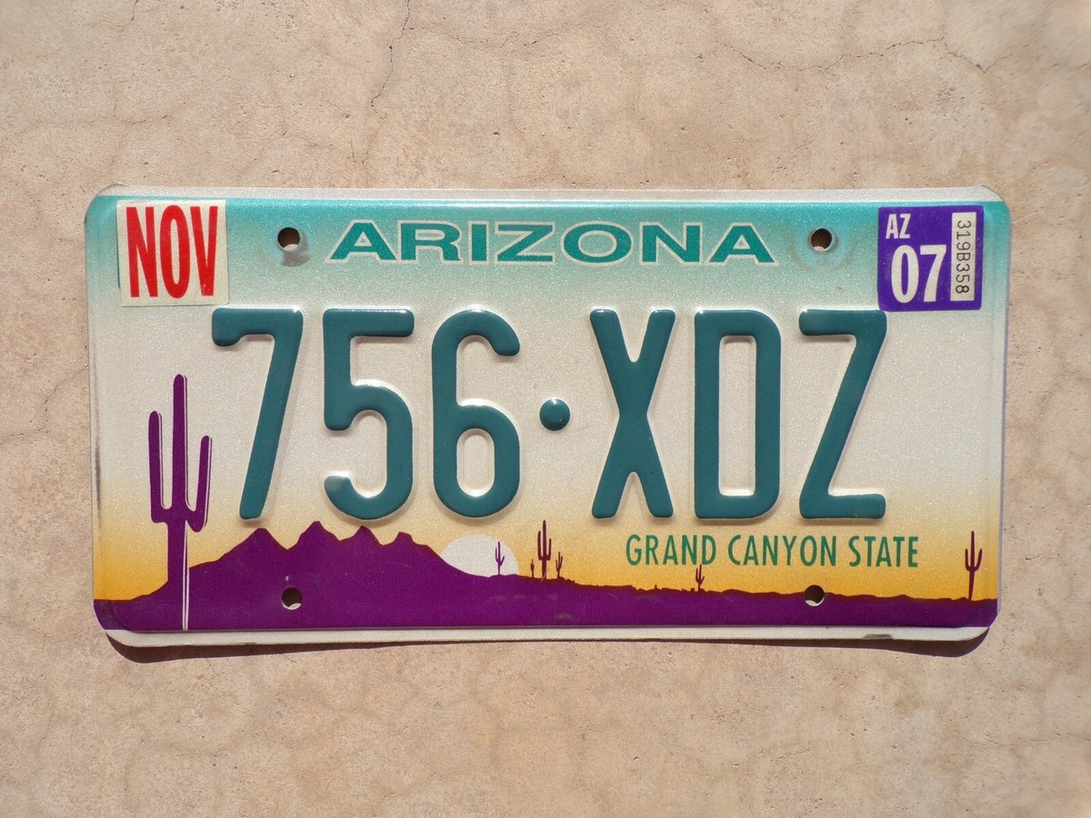 756 XDZ Arizona License Plate Tag Garage Man Cave Wall Decor - AZ