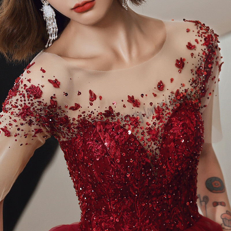 open lace back dress Burgundy Velvet Floor Length Prom Dress, V-Neck Off Shoulder Evening Party Dress US 2 / Burgundy