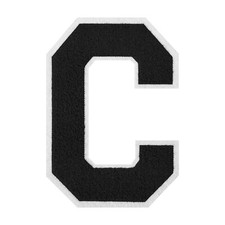6-1/2" Iron on Letter Patch Black Chenille Letter Patch Large Varsity Patches...