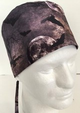 Halloween Bats Lined Medical Scrub Cap Surgery Hat Chef Dental Veterinarian