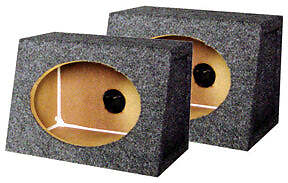 Q Power QTW6X9 6 x 9'' Angle Style Car Speaker Enclosures Pair