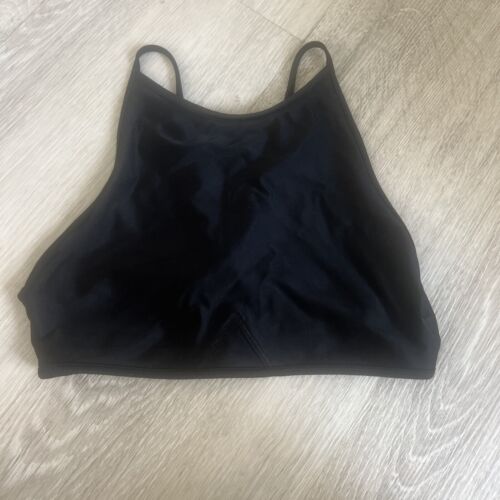 Black/ Royal Blue Ivivva By Lululemon Reversible Bikini Top Swim Girls SZ 12