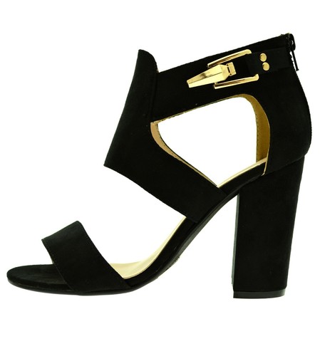 Scarpe estive donna sandali aperti scamosciati con tacco largo comodo  tronchetti | eBay