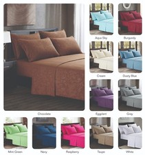 Platinum Hotel Quality Embossed King Sheet Set w/4 Pillow Cases Gray Grey Silver