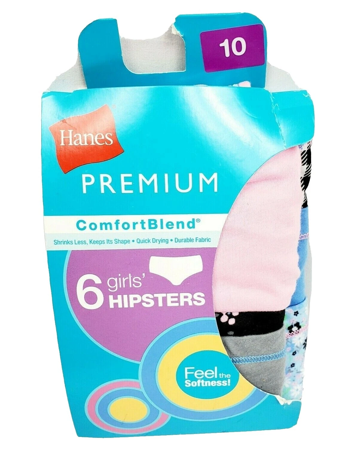 Mezcla de algodón Hanes Multicolor Ropa Interior para Niñas