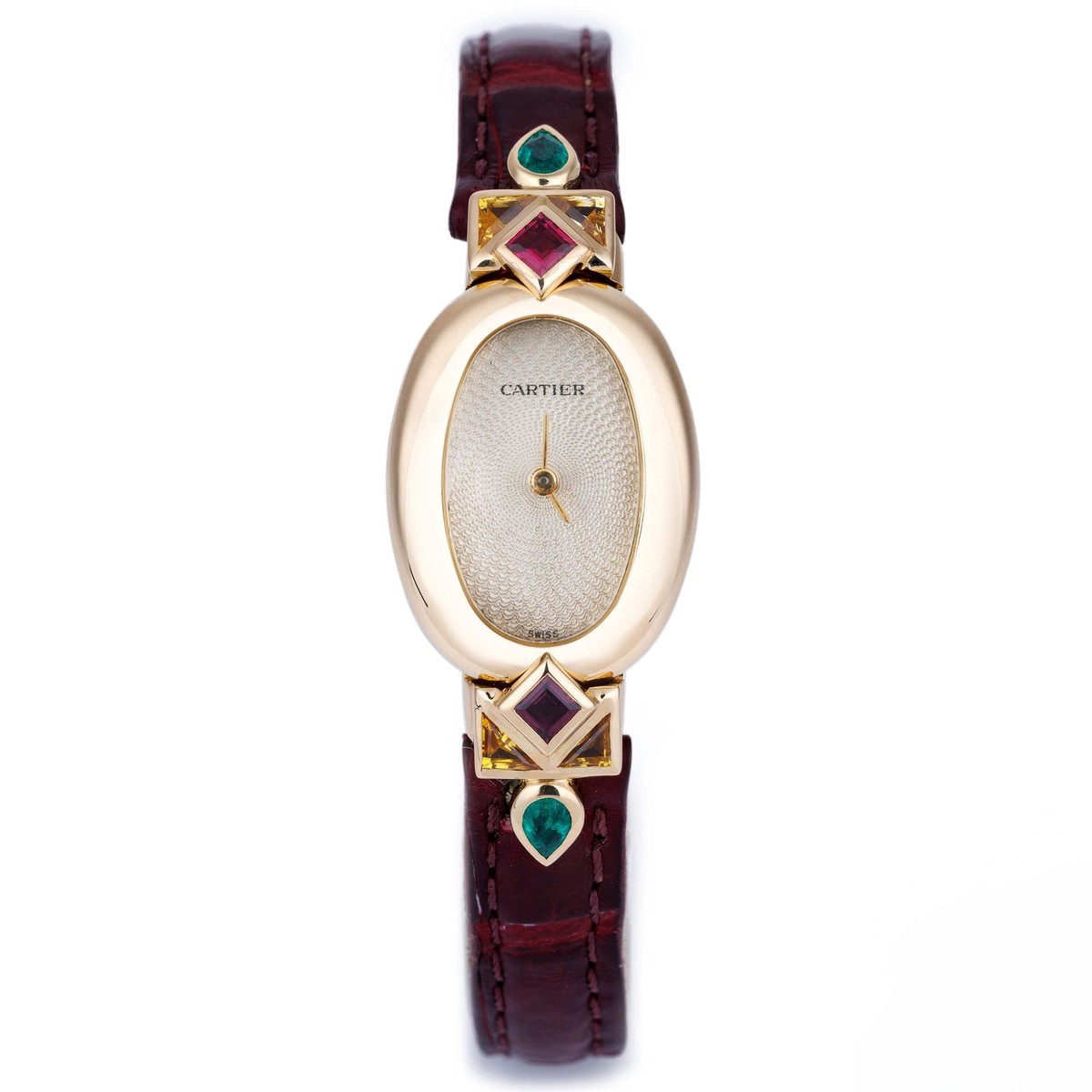 Cartier Baignoire Mini 'Byzantine' Exclusive 1960 Ruby, Emerald  Yello
