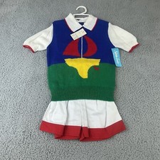 VINTAGE Nam-Knits Bout Size 4 Short Sleeve Sweater and Shorts outfit NWT