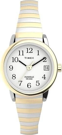 Reloj de cuarzo Timex TW2U79100 para mujer NUEVO Indiglo característica correa de acero inoxidable