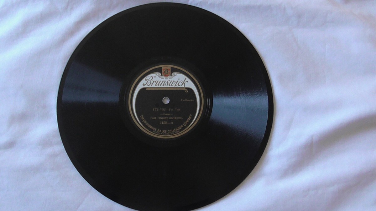 洋楽 Cartell Carl Fenton 78rpm Single 10-inch Brunswick Records #2158 It's You