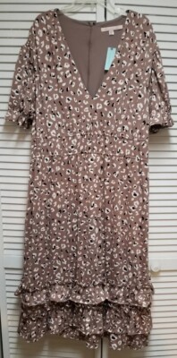 knee length dresses for ladies Aje - Adelia Ruffle Midi Dress Black (Size 12)  Goldie's
