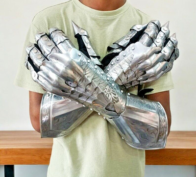 Medieval Nazgul Gloves set Ring Wraith LOTR Gauntlet Witch King Knight Gloves