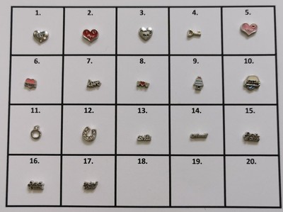 Liebe herzförmig, Familie - schwimmende Charms zum Leben Gedächtnis Medaillon