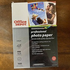 OFFICE DEPOT Professional Photo paper Brilliant gloss 4x6" 100 sheet New 151-904