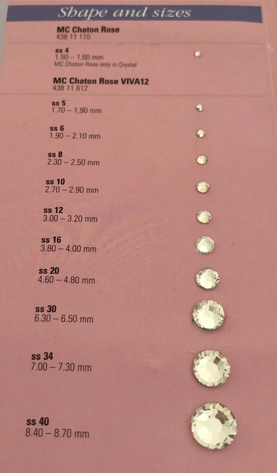 1440 PIEZAS SS10 (2,8 MM) HIERRO-ON FLATBACK CRISTAL CHECO PRECIOSA VIVA12 Foto 2 de 4