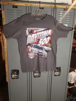 Chase Authentics NASCAR Daytona 500 Official Gray T-Shirt Size L Auto Racing