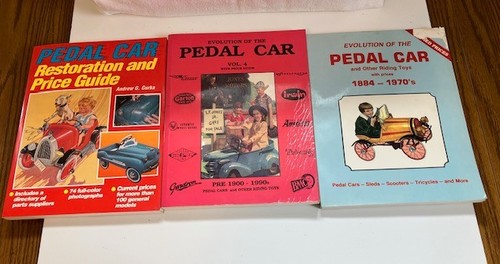 3 Vintage Evolution Pedal Car price guides & restoration pre 1900's & 1884-1970'