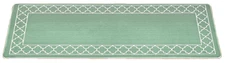 ANTI-FATIGUE NONSLIP PVC FLOOR RUNNER(18"x47")SAGE GREEN&WHITE LATTICE DESIGN,CE