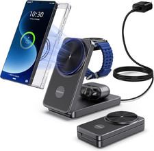 3 in 1 Magnetic Wireless Charger for Samsung, Foldable Android Charging Station