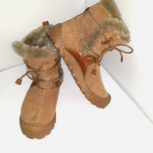 Earth Kalso Womens Leather Central Boots Sz 8.5 B Thinsulate Deer Negative Heel - Picture 1 of 17