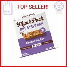 Munk Pack Nut and Seed Snack Bar 6g Protein 1g Sugar 3g Net Carbs Low Sugar Keto