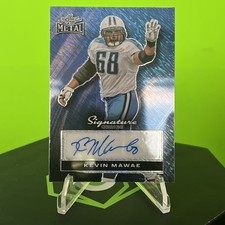 2024 Leaf Metal Signature Series - Auto Kevin Mawae #BL-KM1 Blue Shimmer 1/1