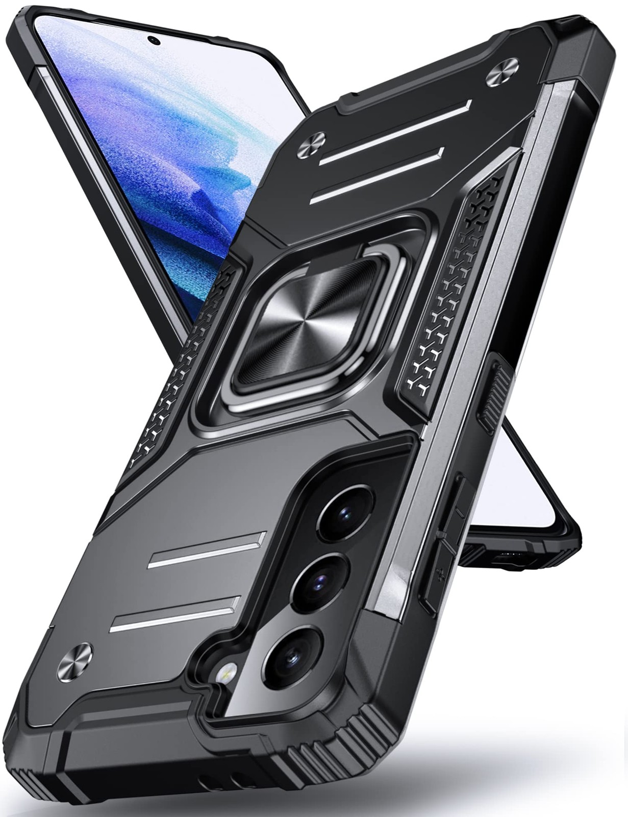 Galaxy S21 5G Coque Antichoc Noire avec Protection Militaire Intégrale